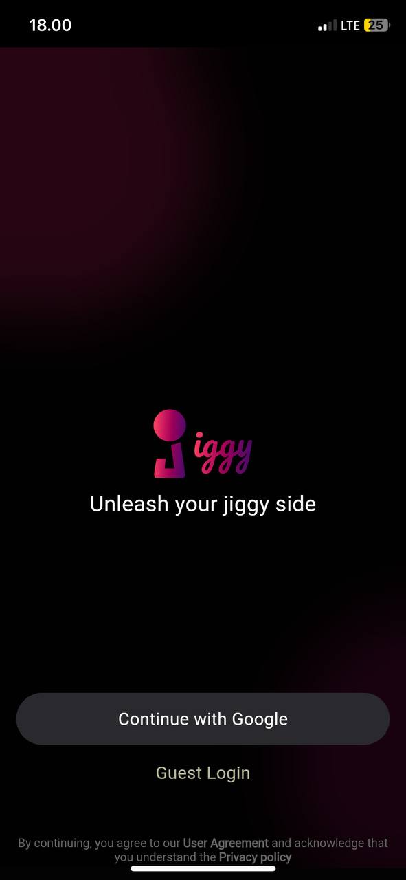 Jiggy - onboarding 